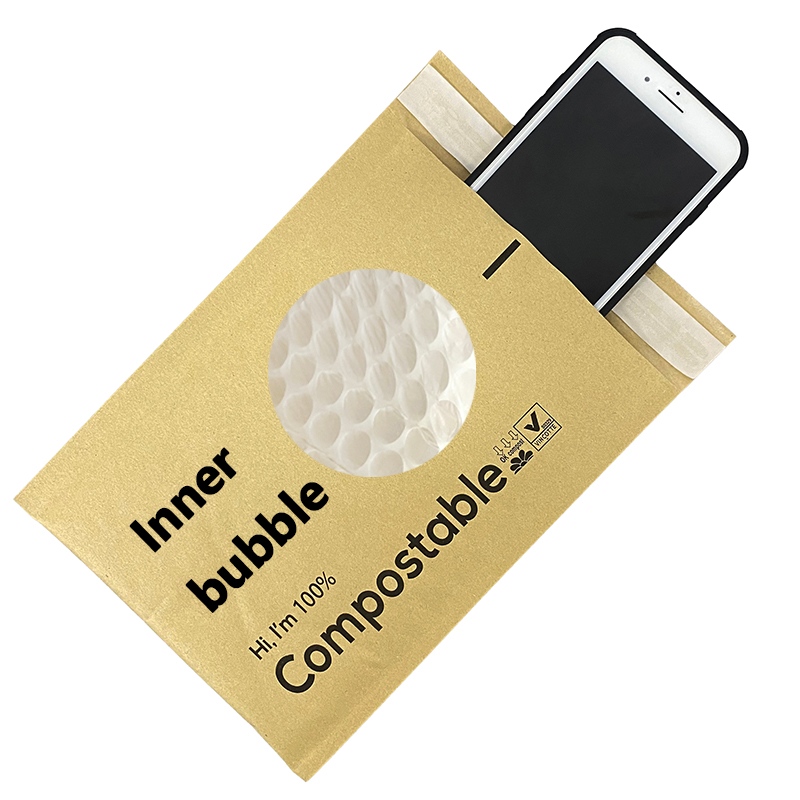 أكياس بريدية على شكل فقاعات على شكل ظرف كرافت